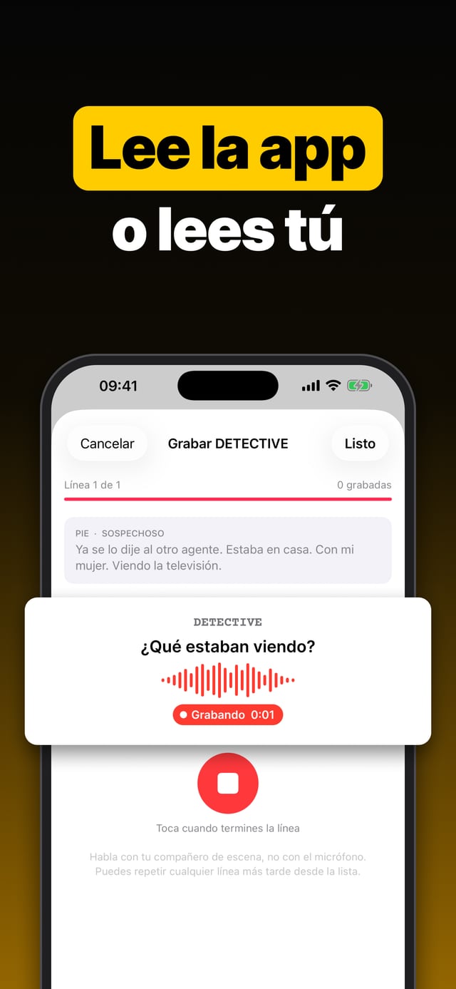 Lee la app o lees tú: grabando tu propia lectura de una réplica